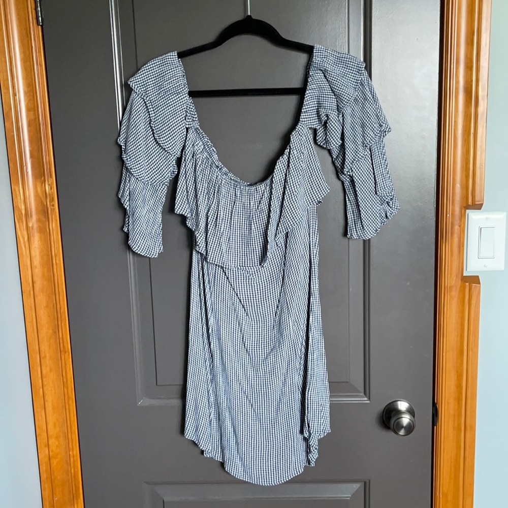 Off the shoulder mini dress